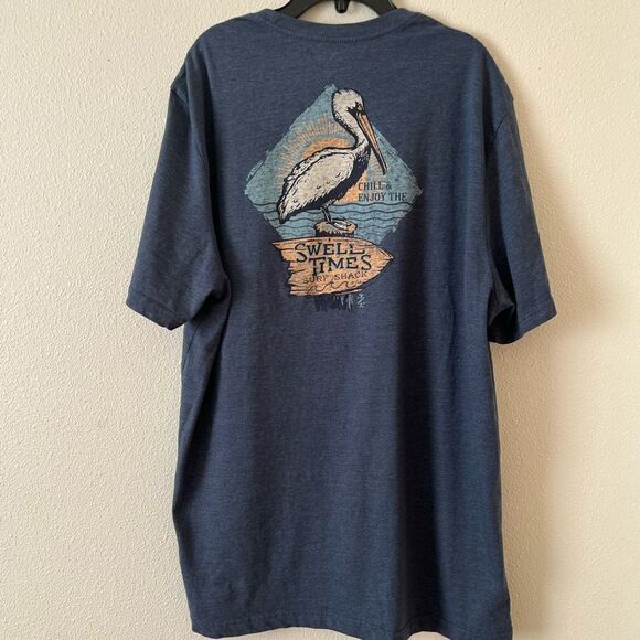 I ZOD Short Sleeve Swell Times Pelican Graphic T-Shirt XL - Picture 2 of 6